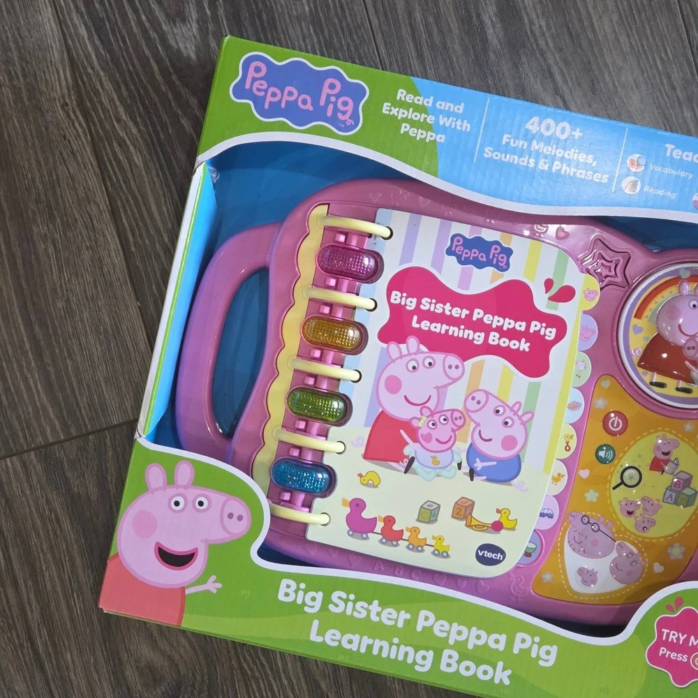 VTech Big Sister Peppa Pig Learning Book Kids Ages 2+ Pink Educational NEW